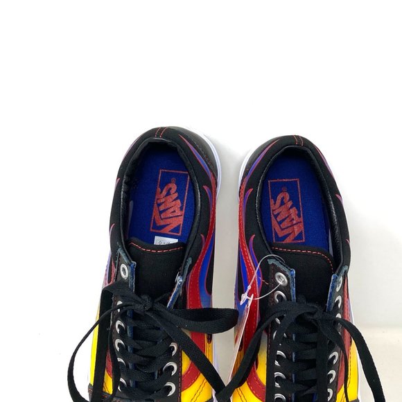 VANS Old Skool Racer Black Red Women Low Top Leather Canvas Sneakers VN0A3WKT57Z - Picture 5 of 10